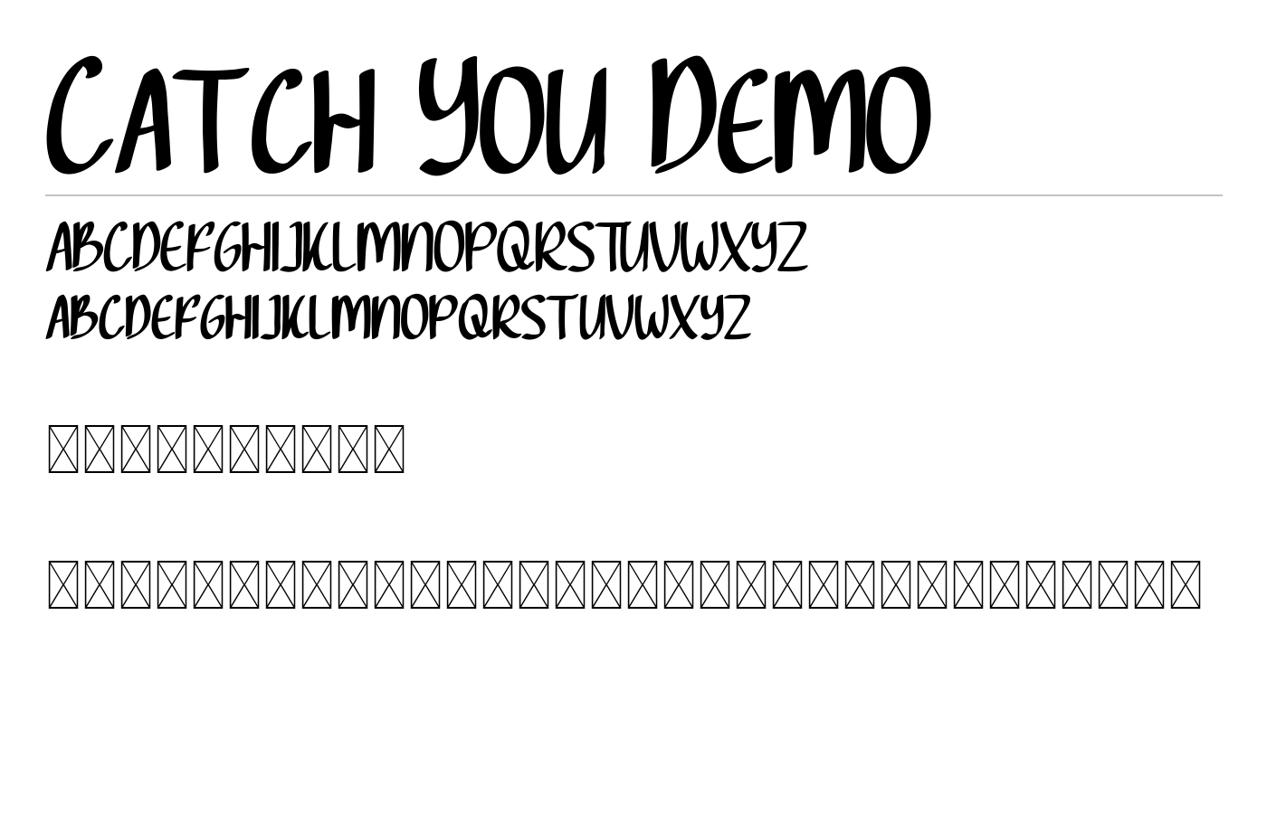 Catch You Demo Font preview