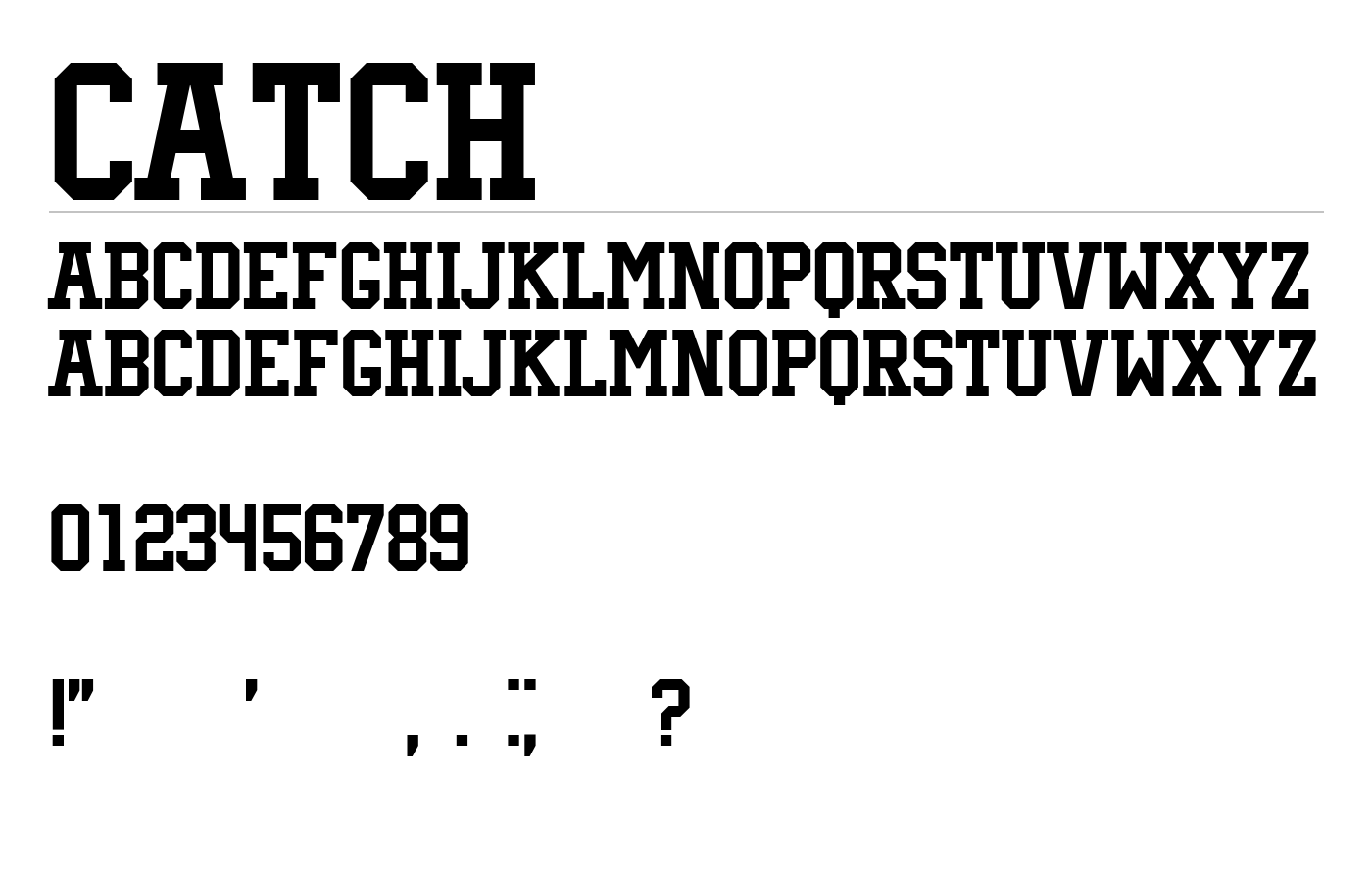 Catch Font preview