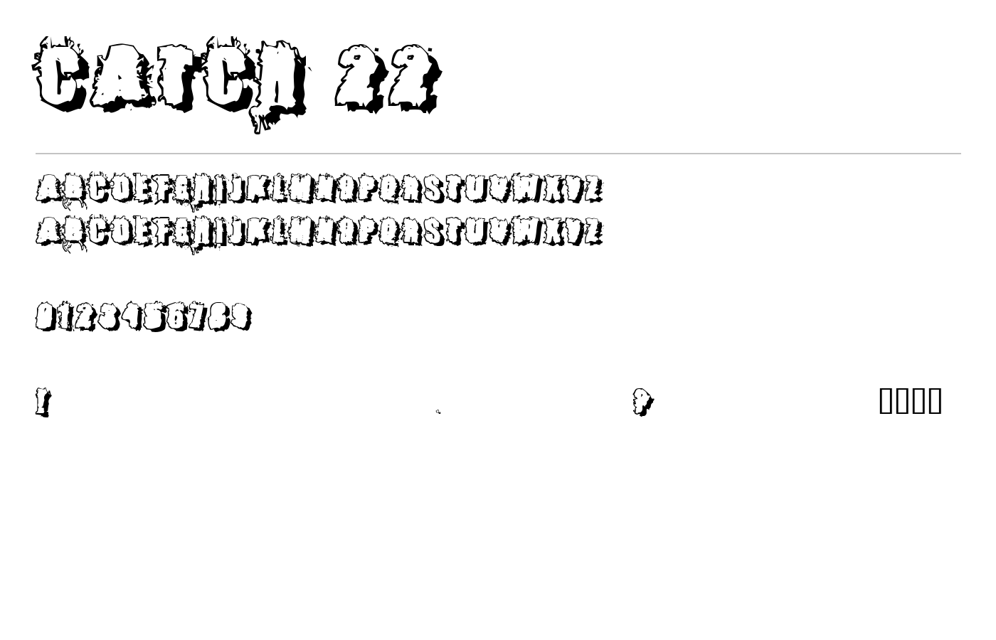 Catch 22 Font preview
