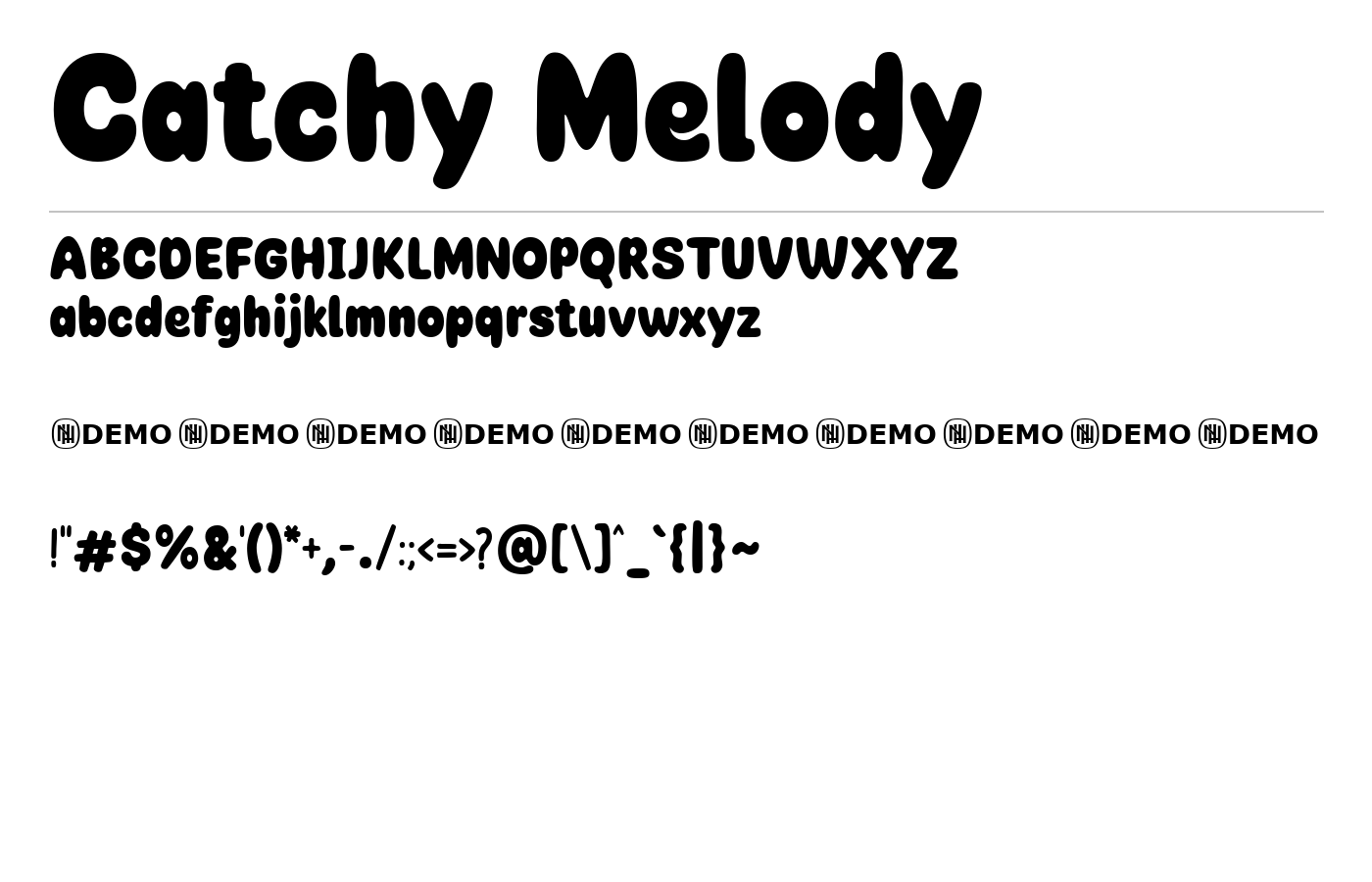 Catchy Melody Font preview