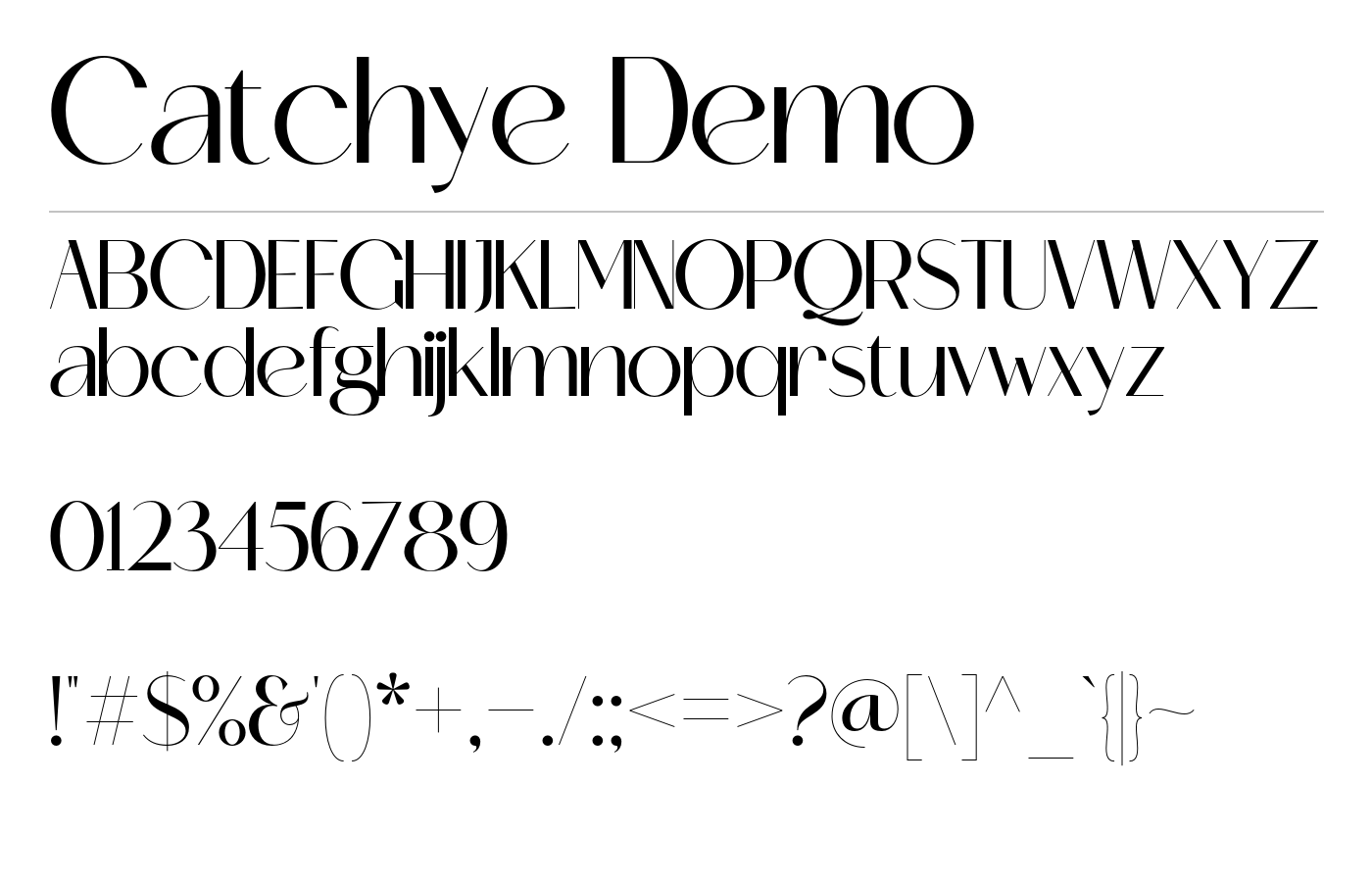 Catchye Demo Font preview
