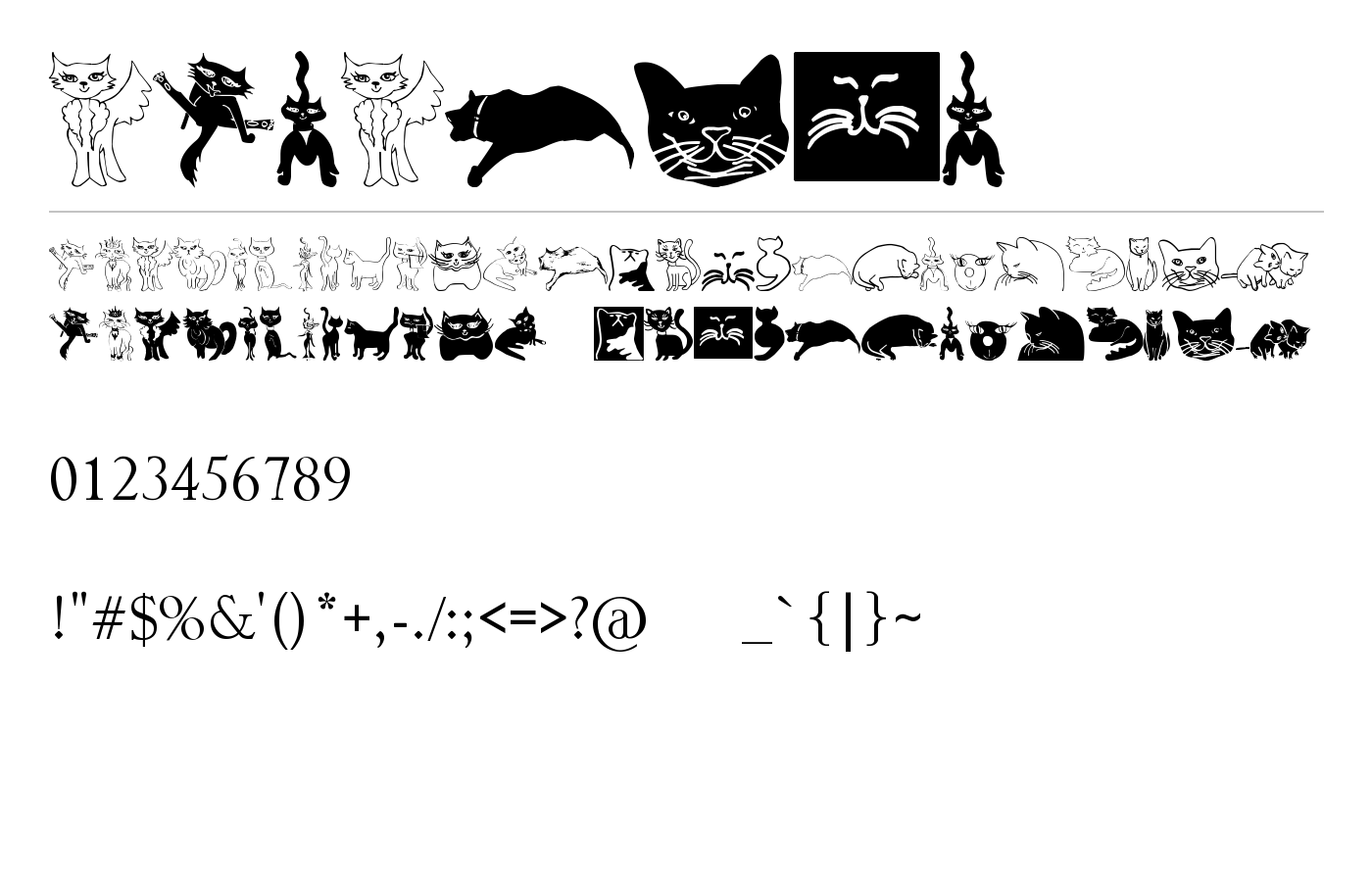 CatCrypt Font preview