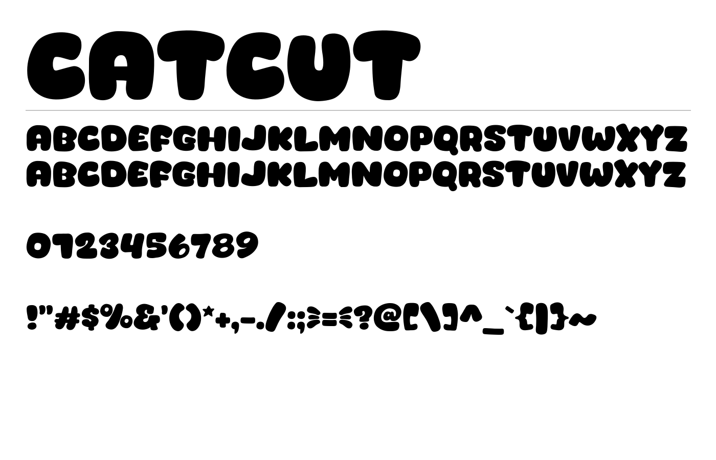 Catcut Font preview