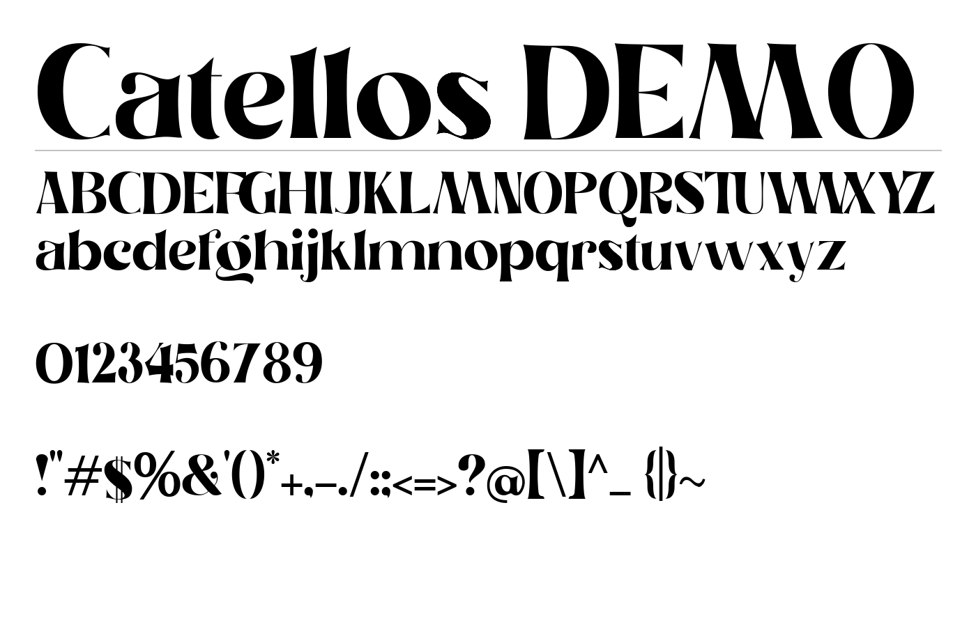 Catellos DEMO Font preview