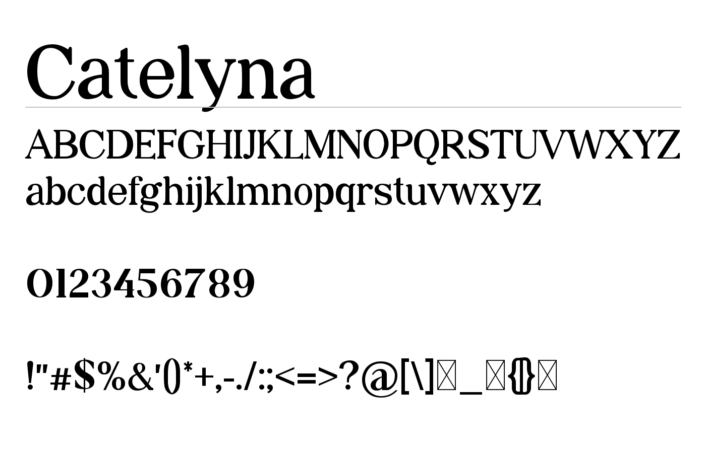 Catelyna Font preview