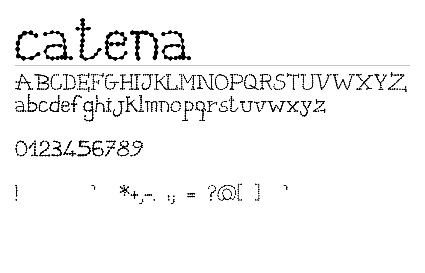 catena Font preview