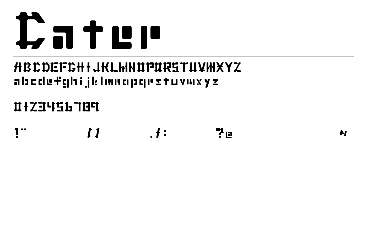 Cater Font preview