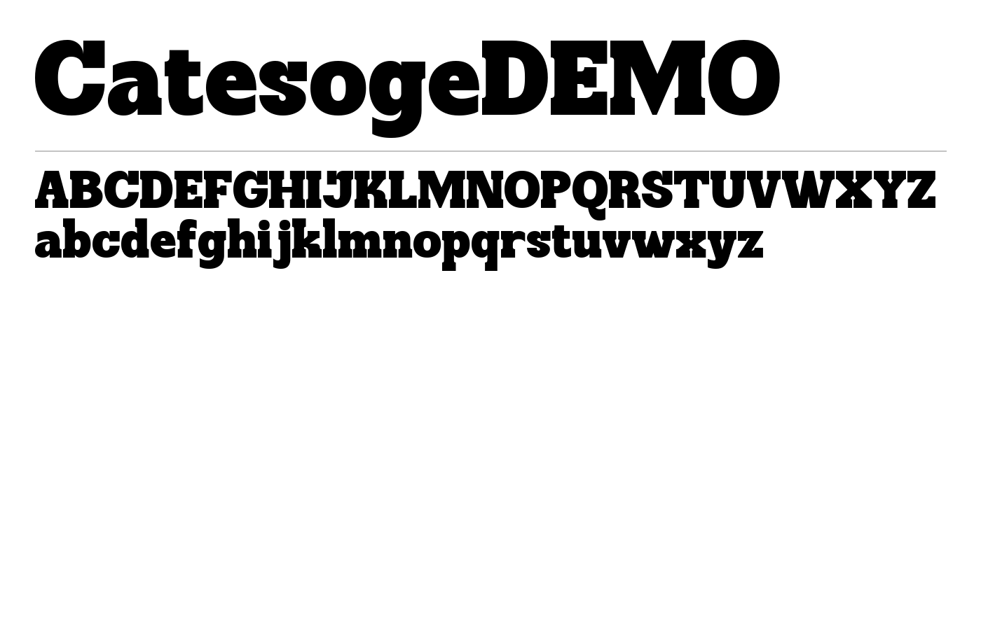 CatesogeDEMO Font preview