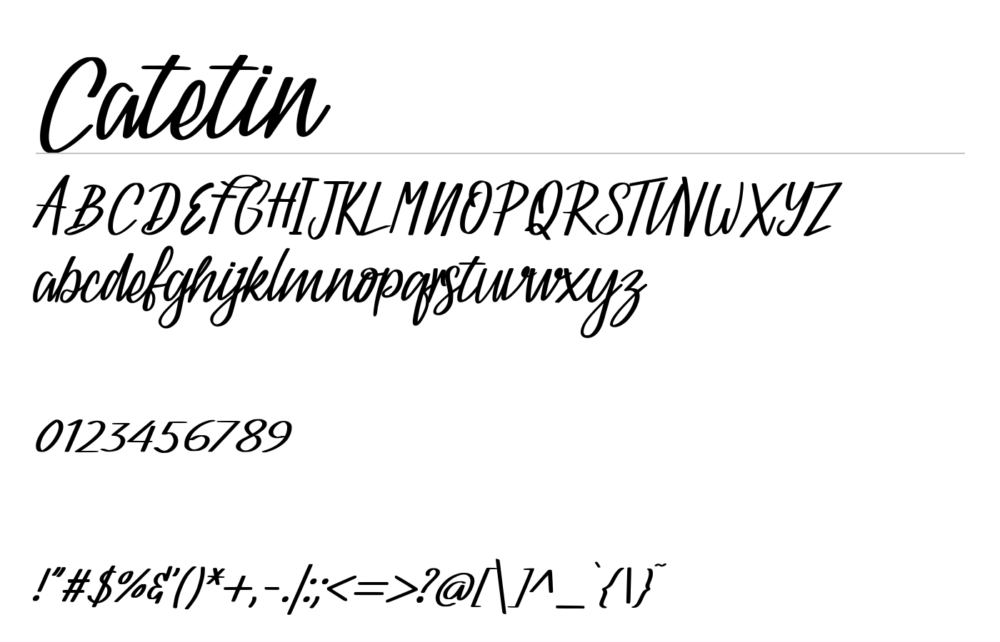 Catetin Font preview