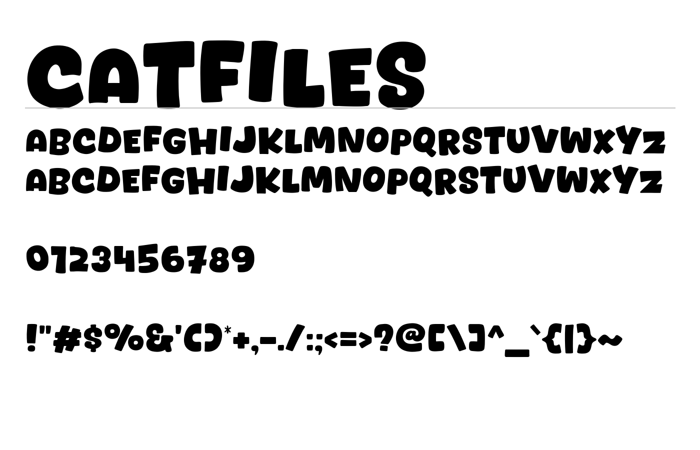 Catfiles Font preview