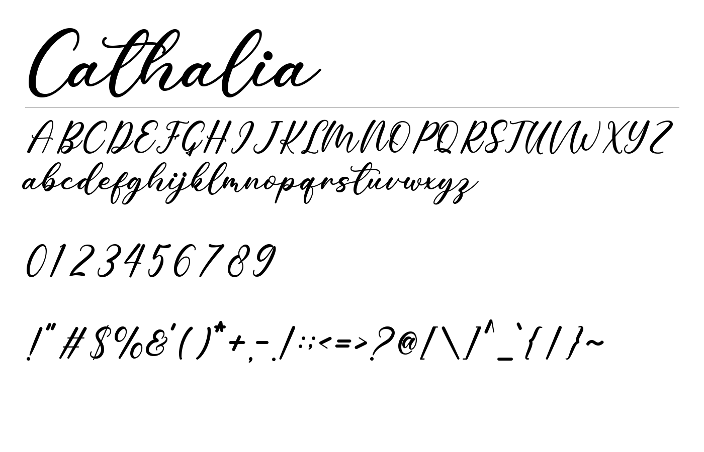 Cathalia Font preview