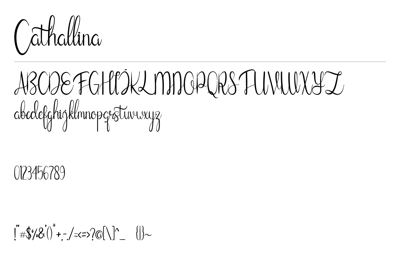 Cathallina Font preview