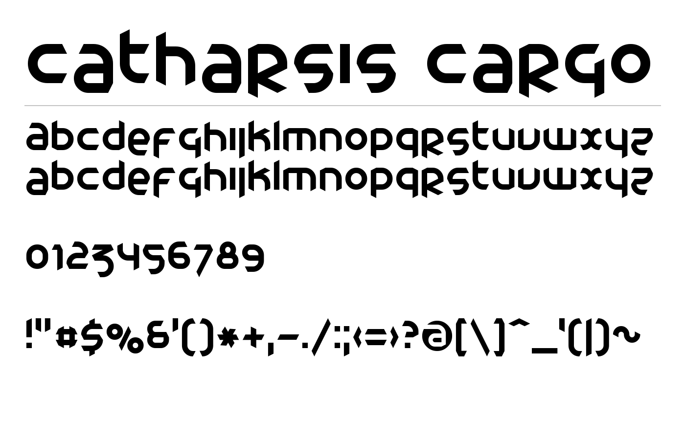 Catharsis Cargo Font preview