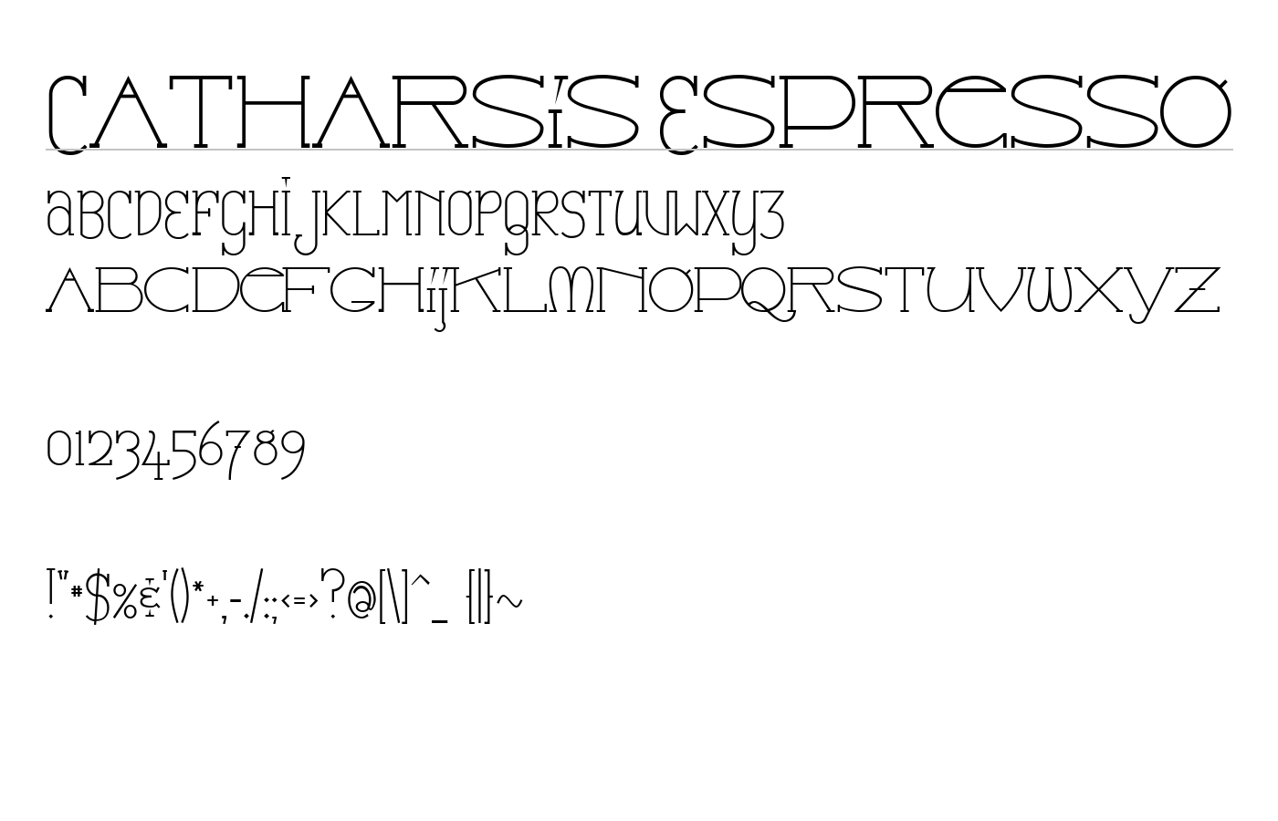 Catharsis Espresso Font preview