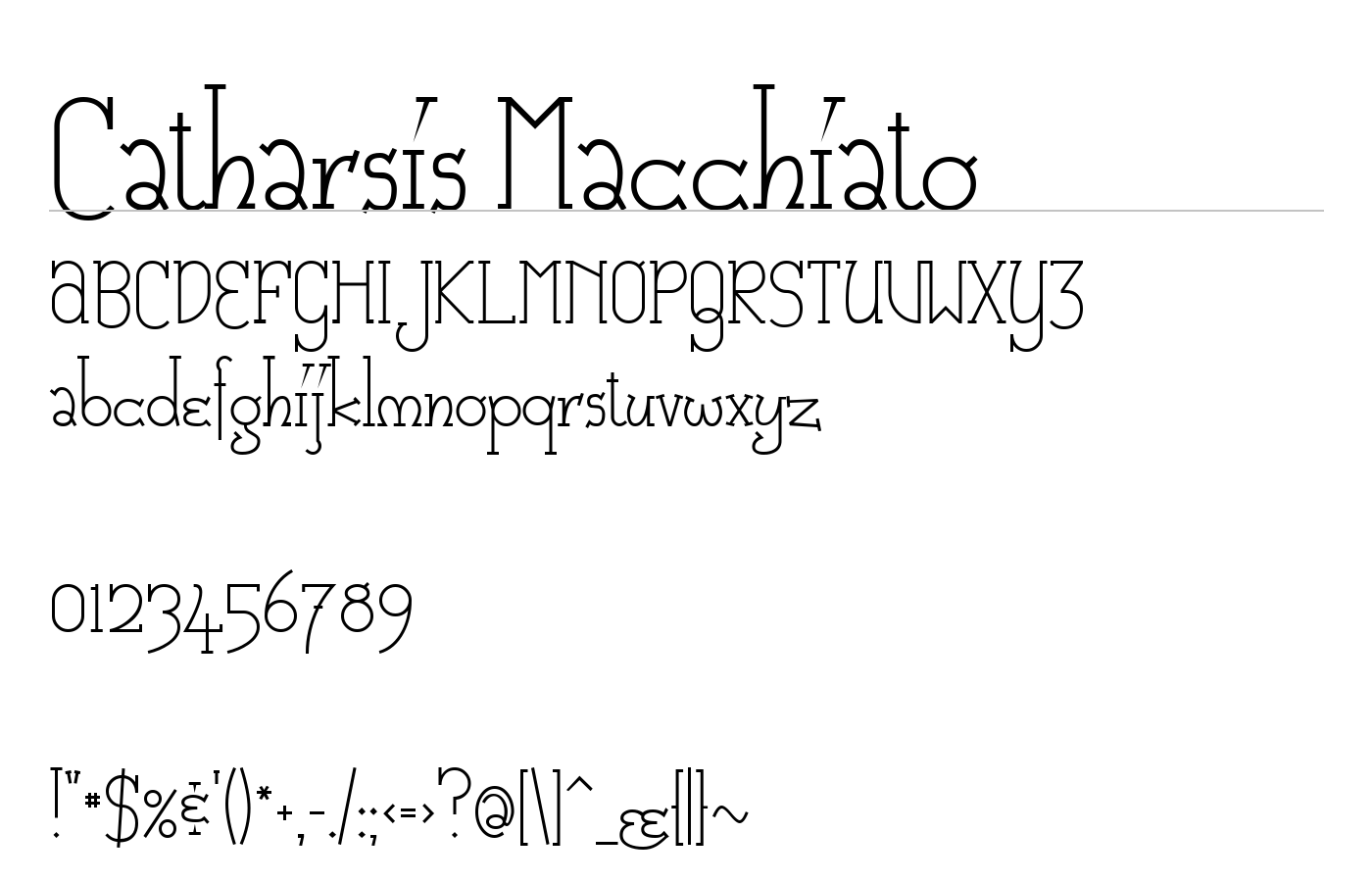 Catharsis Macchiato Font preview