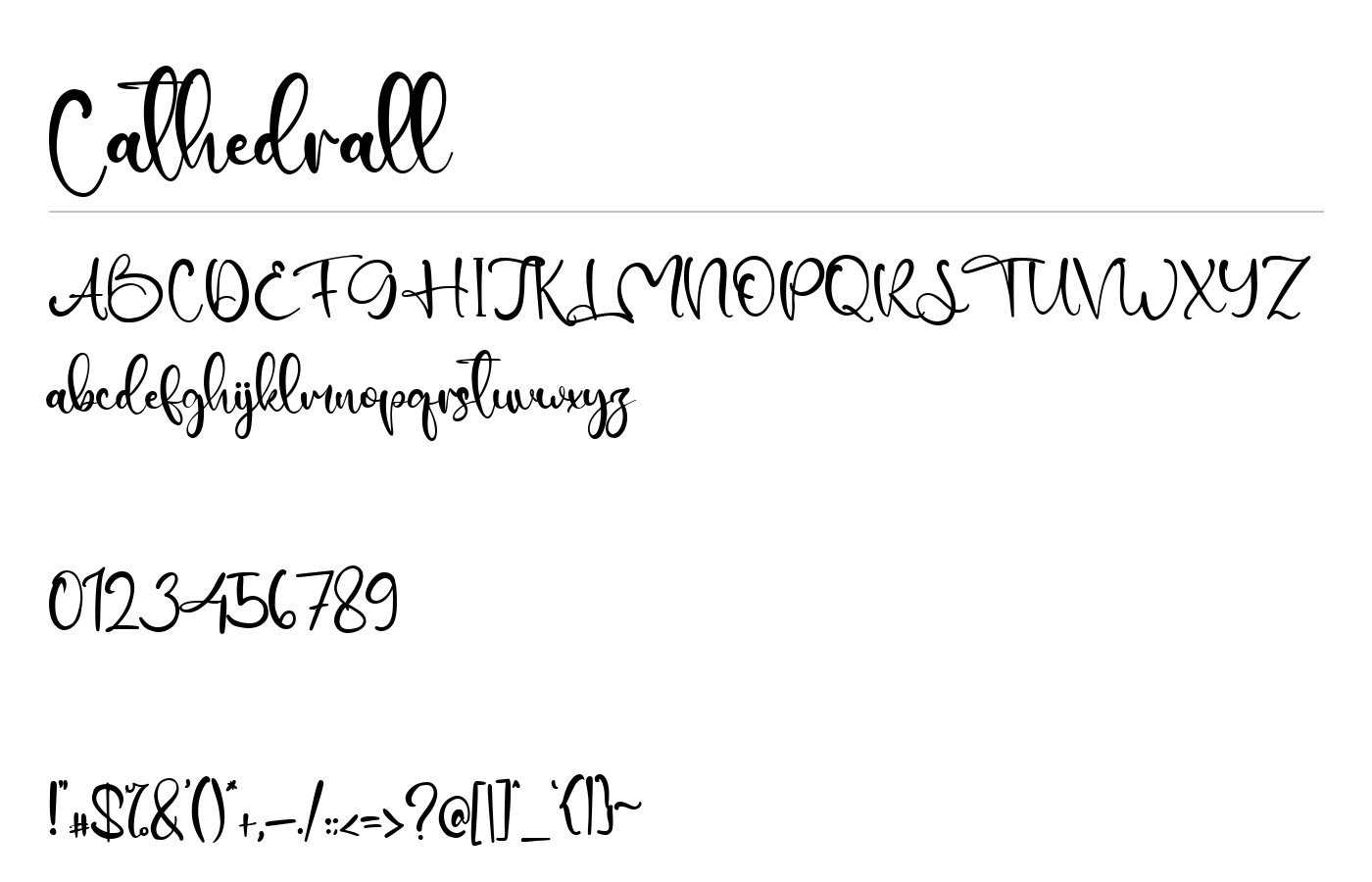 Cathedrall Font preview