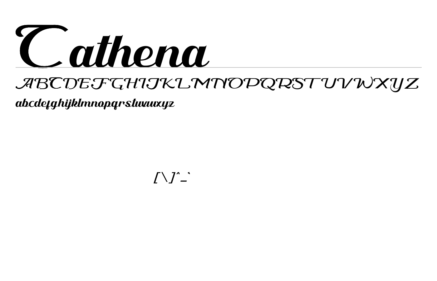 Cathena Font preview