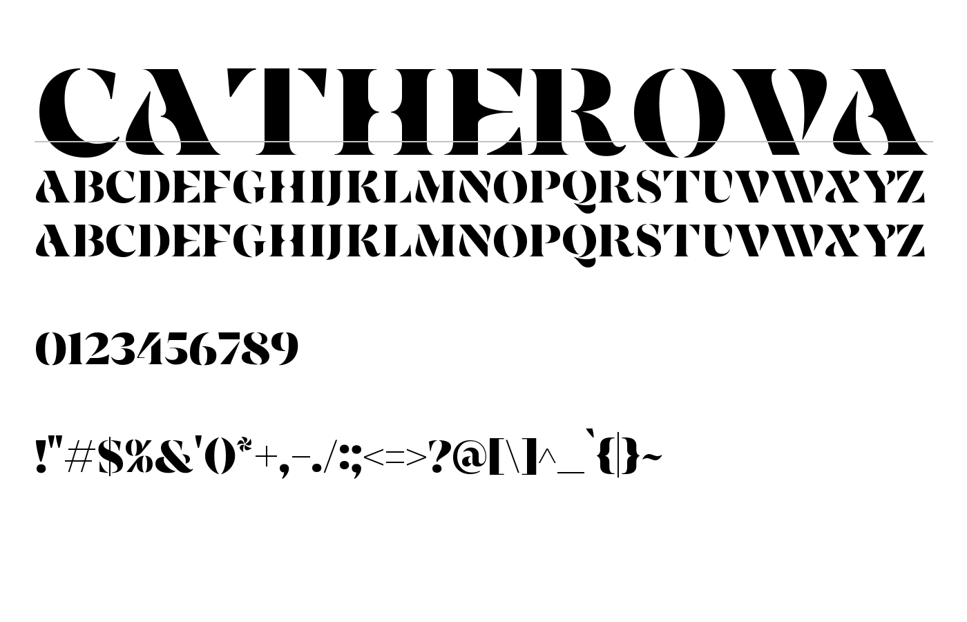 Catherova Font preview