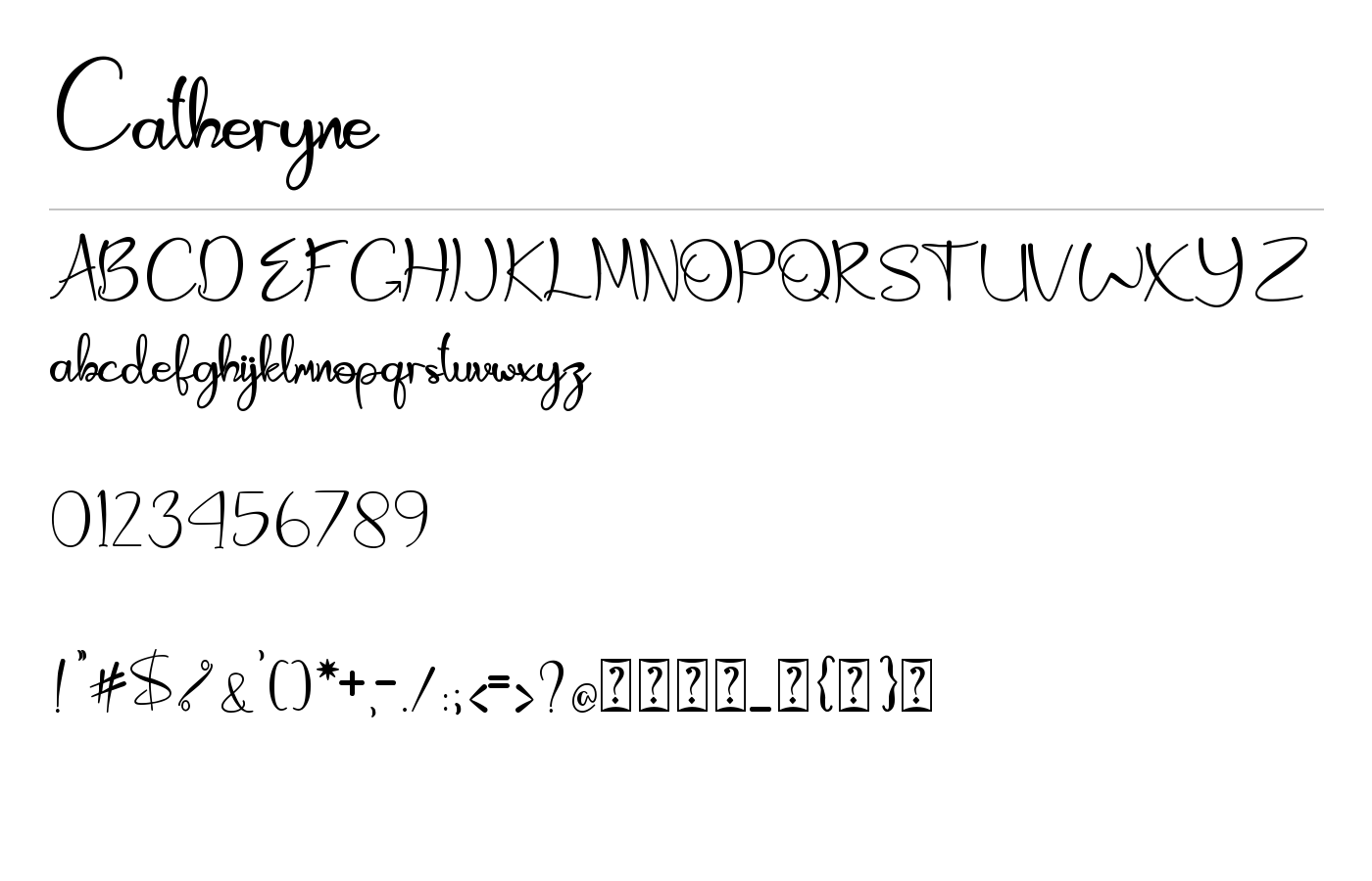 Catheryne Font preview