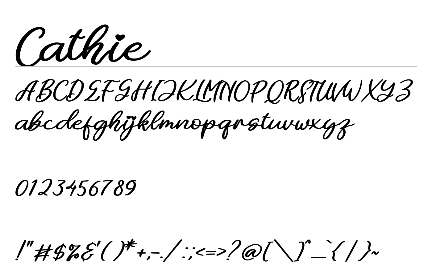 Cathie Font preview