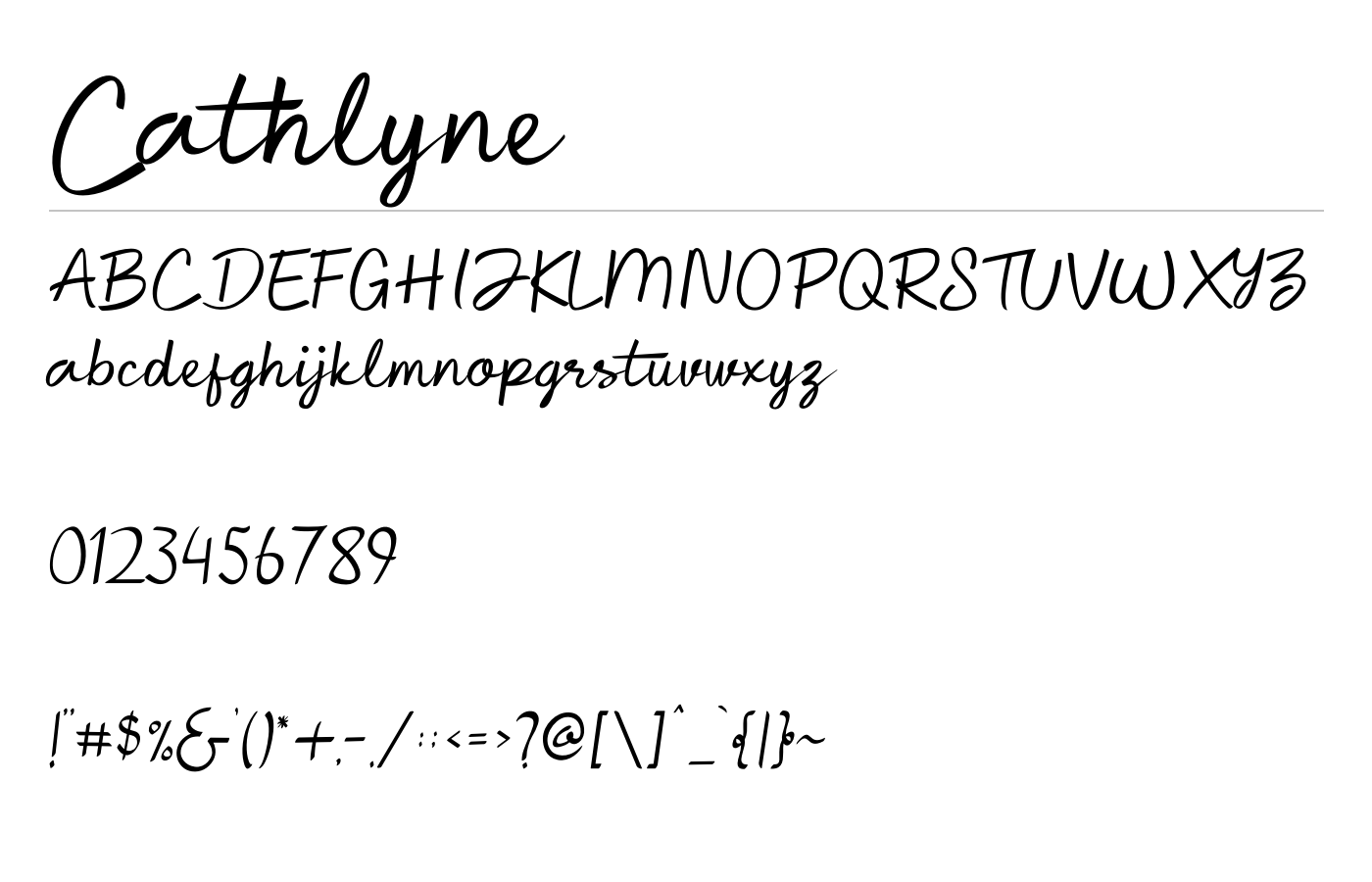 Cathlyne Font preview