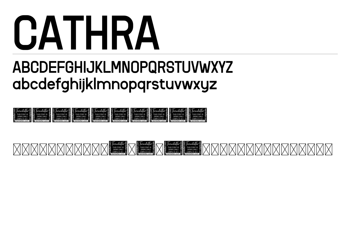 CATHRA Font preview