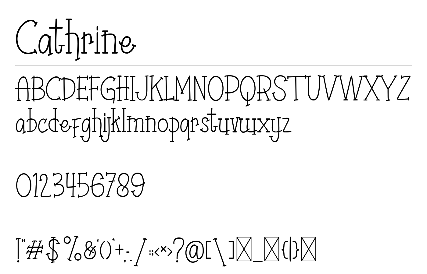 Cathrine Font preview