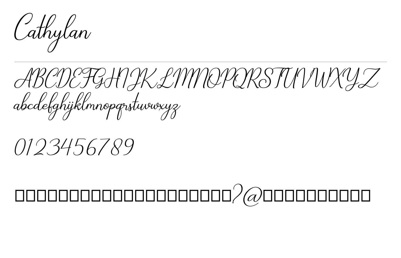 Cathylan Font preview