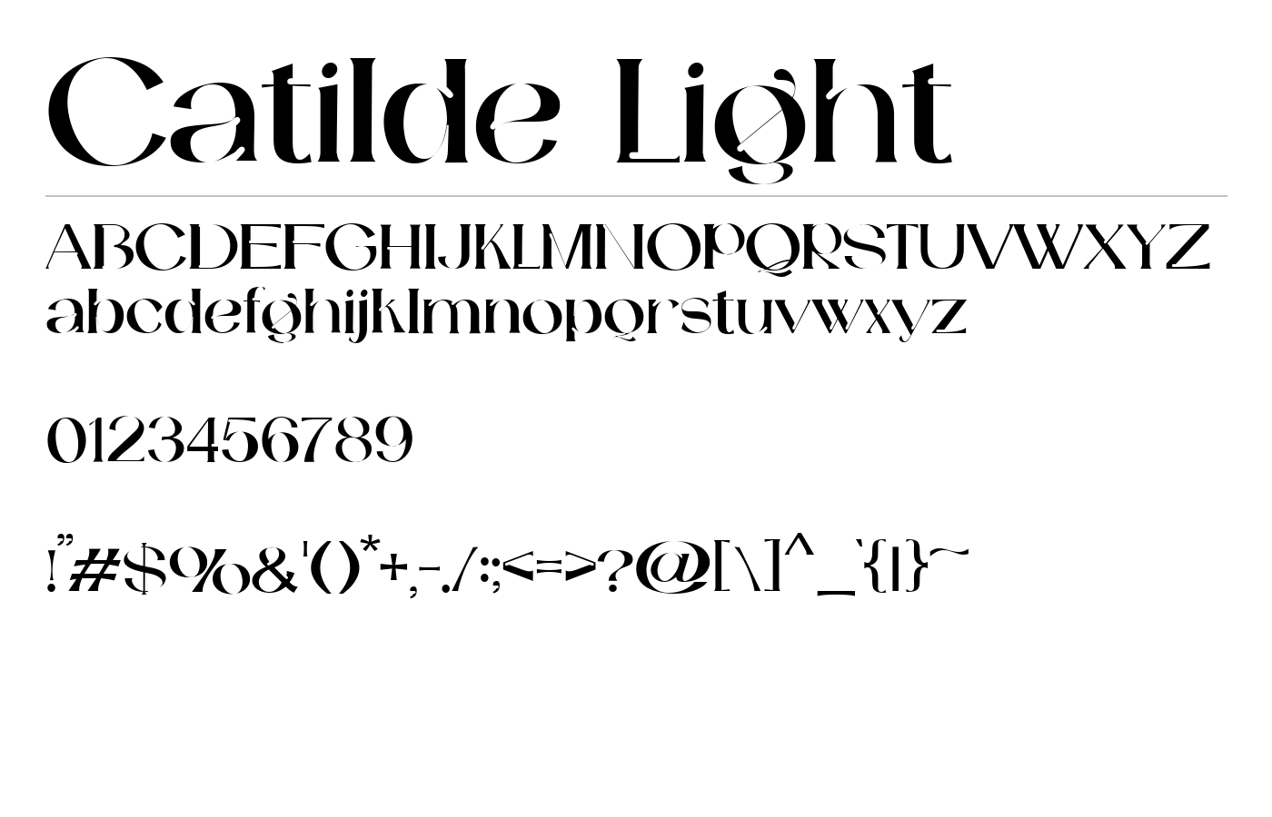 Catilde Font preview