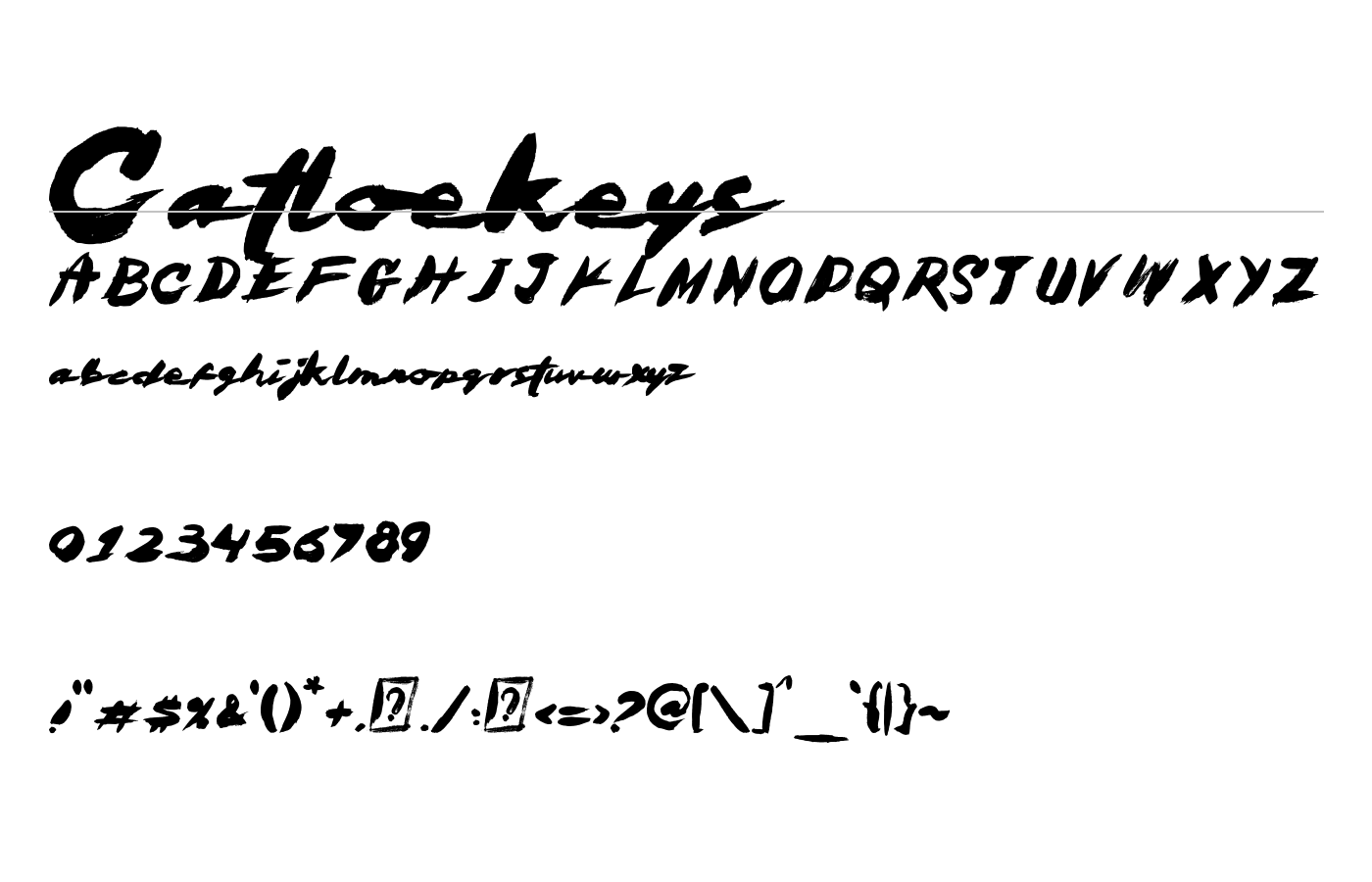Catloekeys Font preview