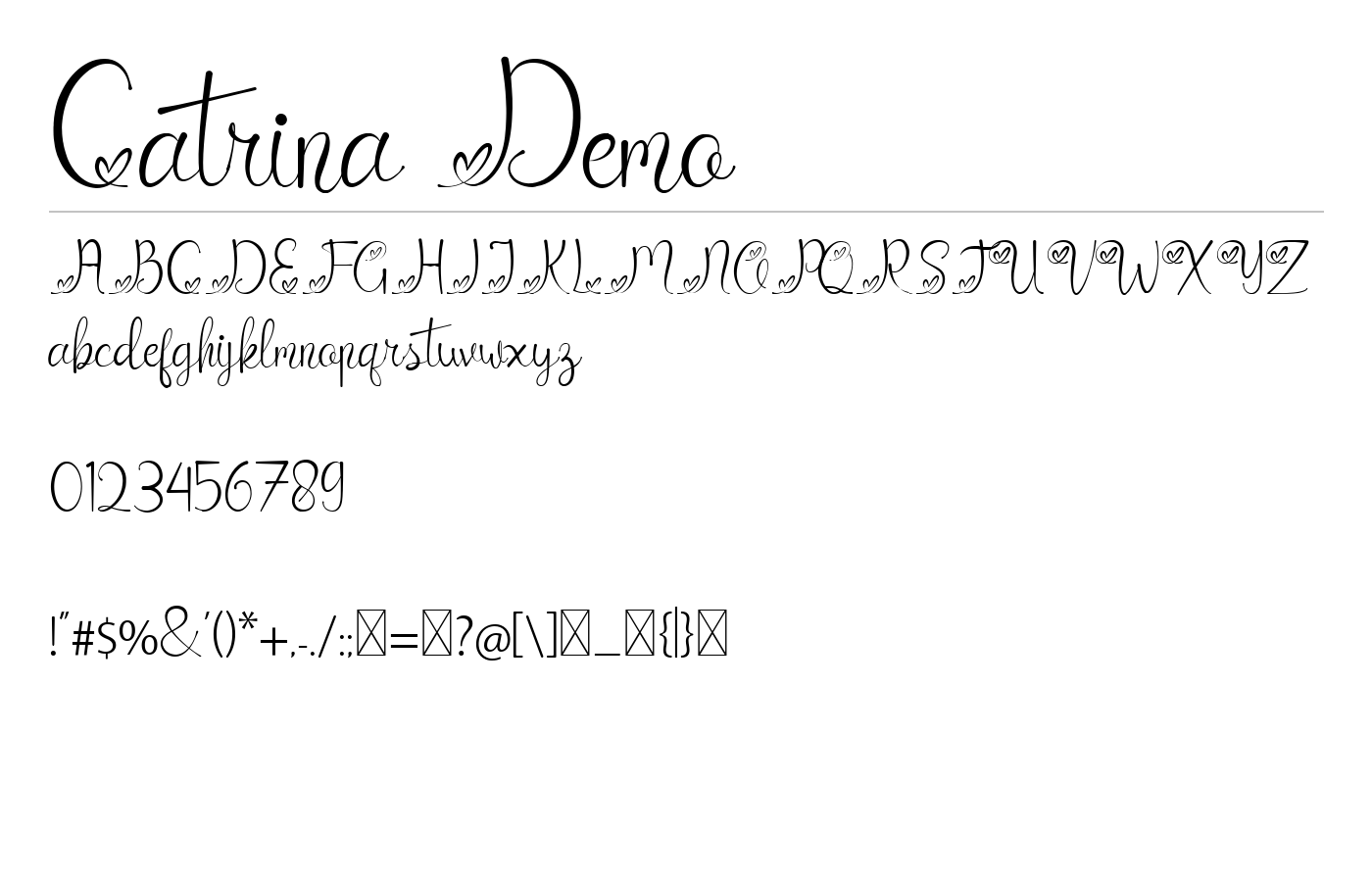 Catrina Demo Font preview