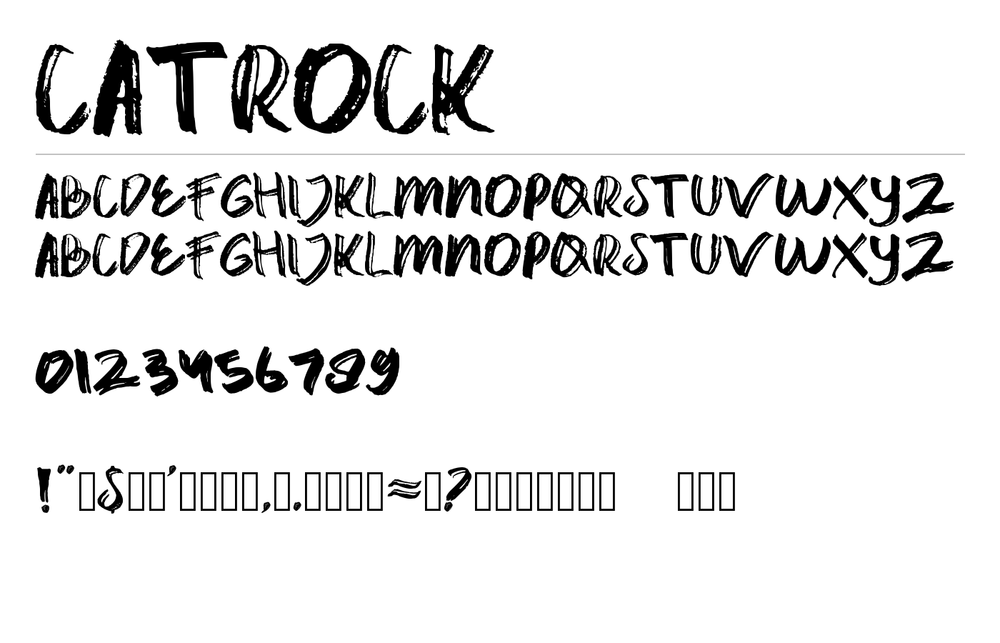 catrock Font preview