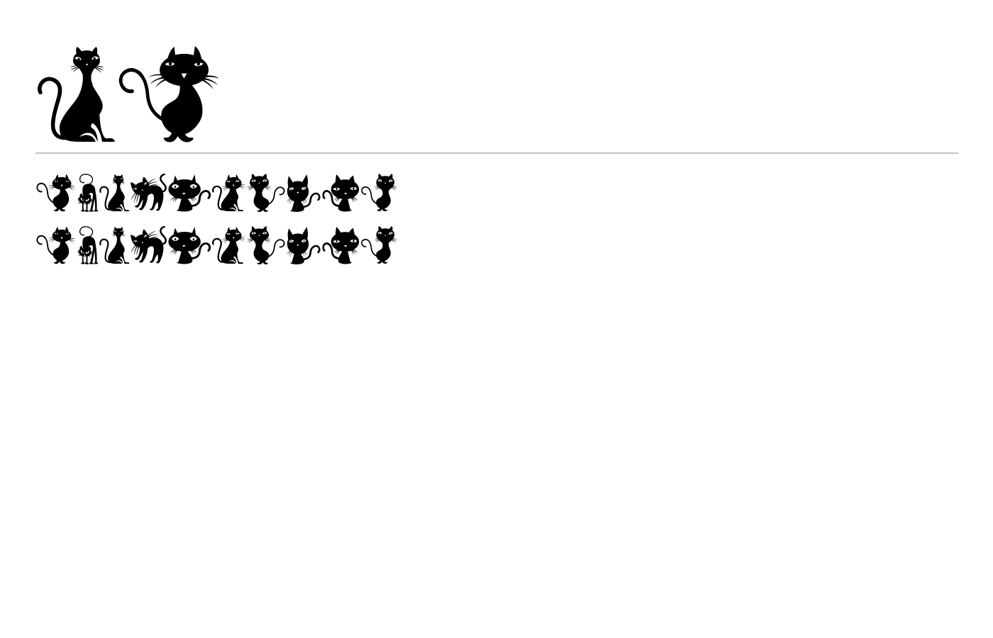 Cats Font preview
