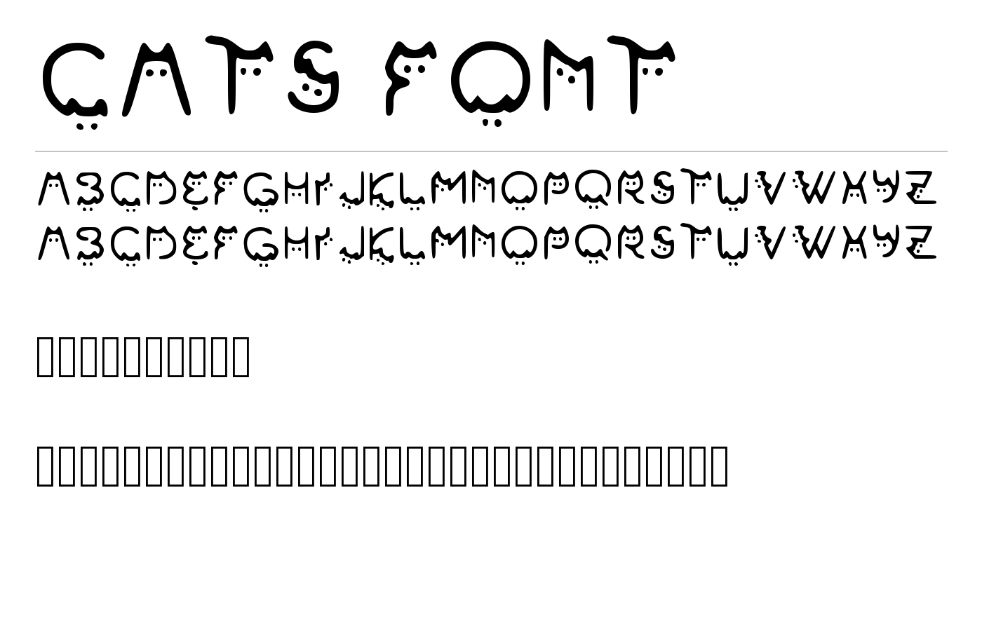 Cats Font preview