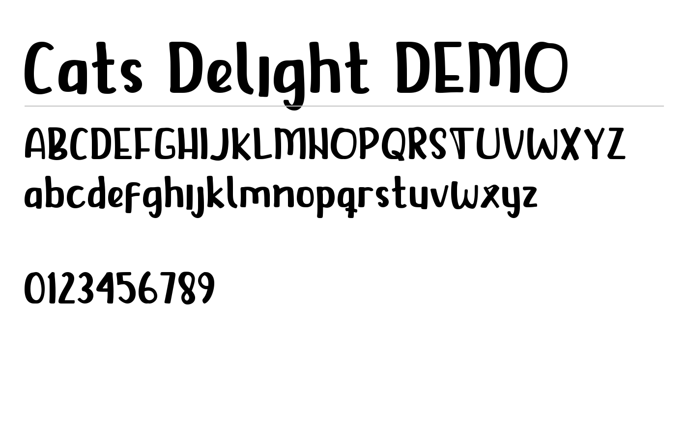 Cats Delight Font preview