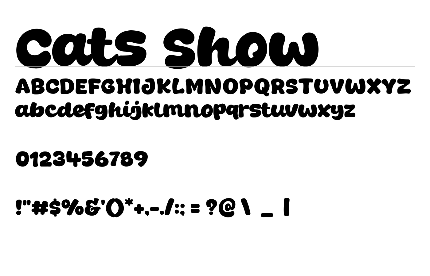 Cats Show Font preview