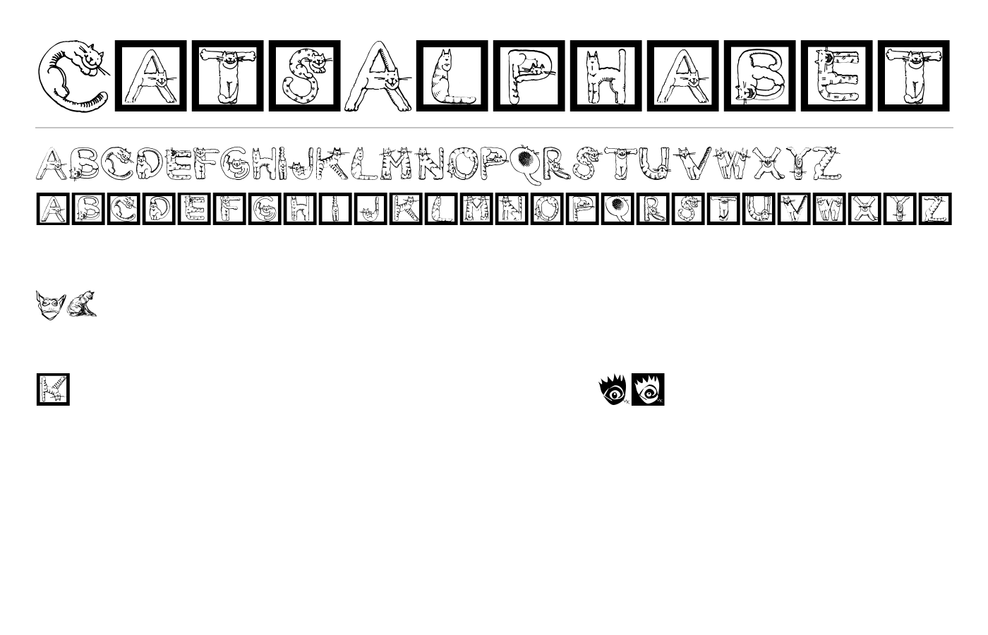 CatsAlphabet Font preview