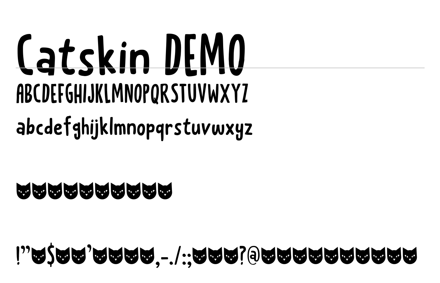 Catskin DEMO Font preview