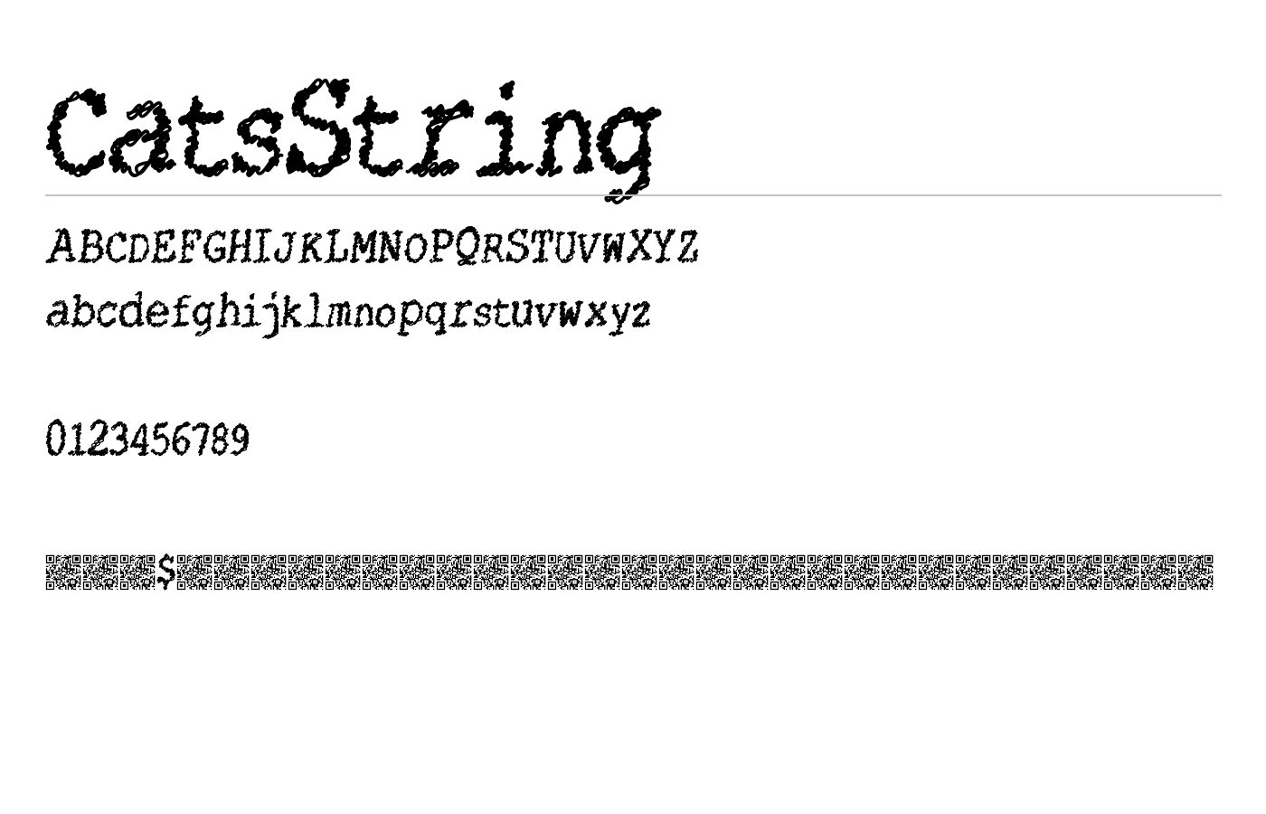 CatsString Font preview