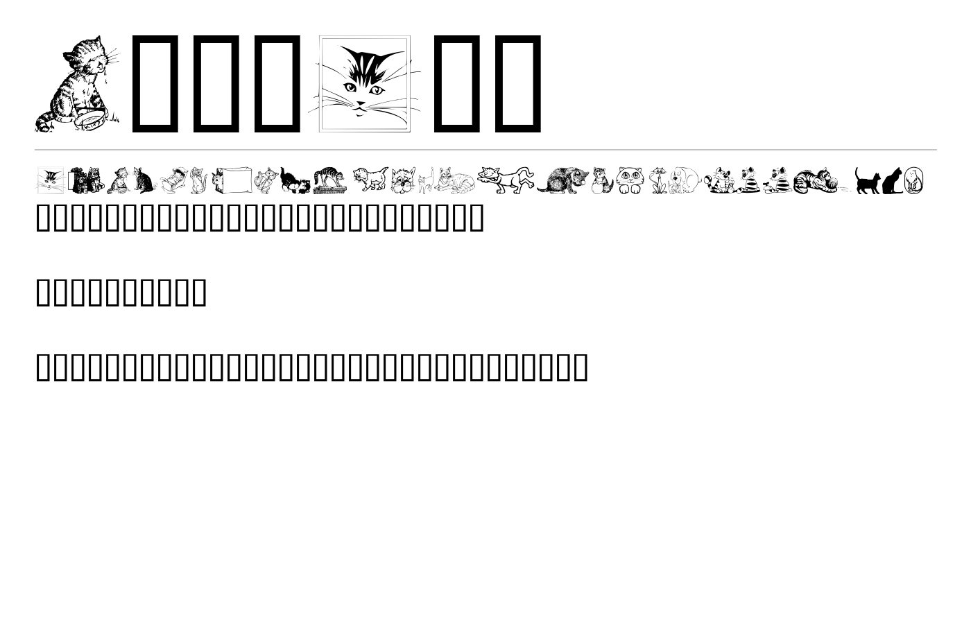 CattArt Font preview