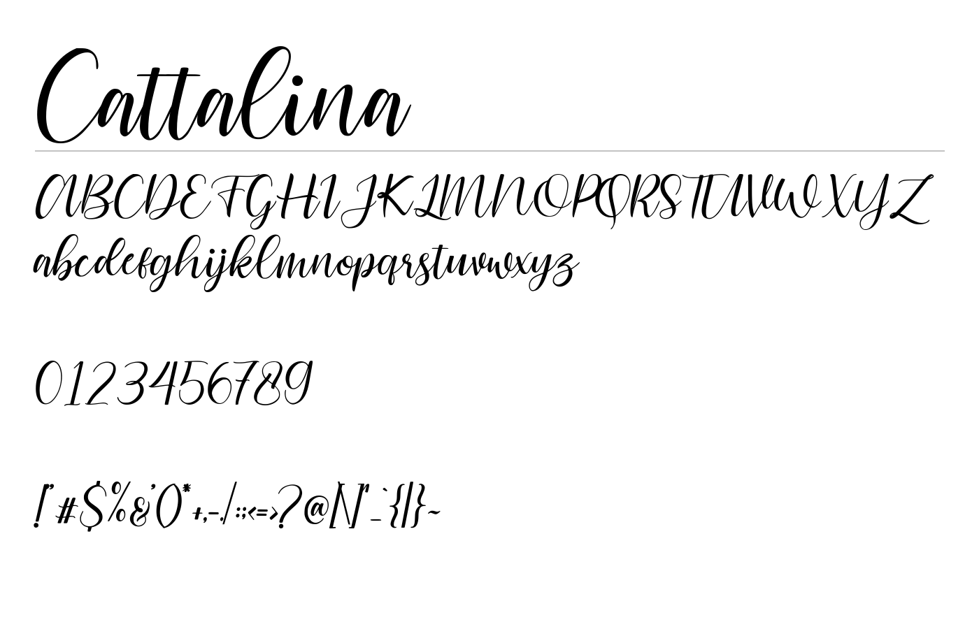 Cattalina Font preview
