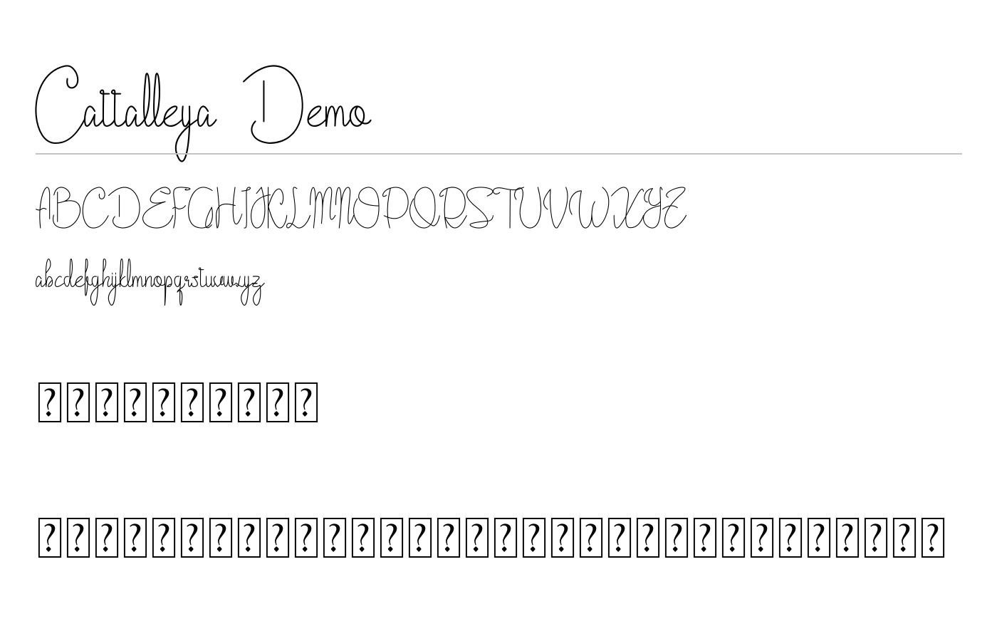 Cattalleya Demo Font preview