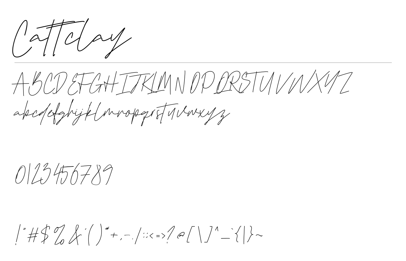 Cattclay Font preview