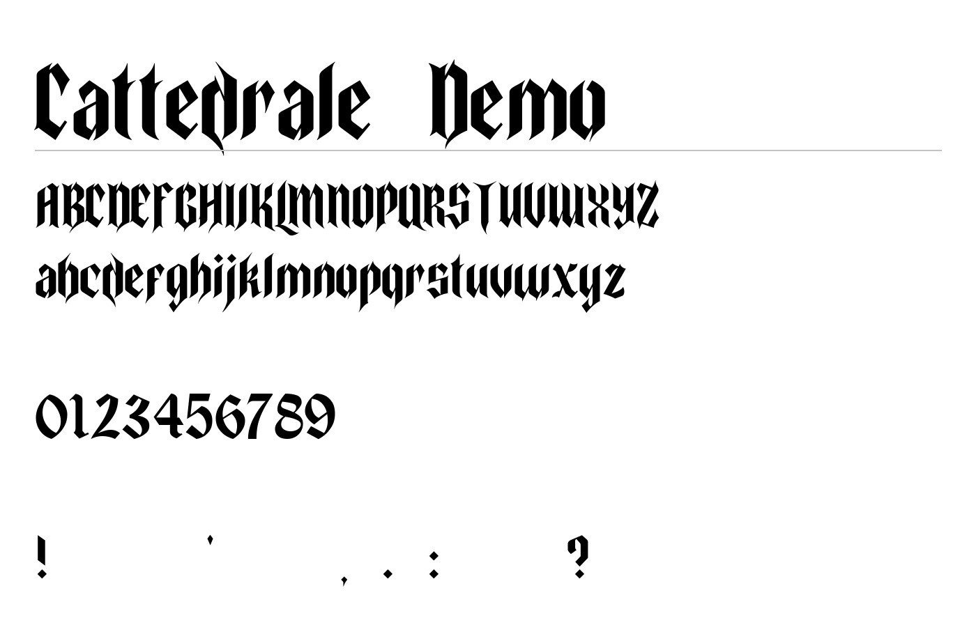 Cattedrale-Demo Font preview