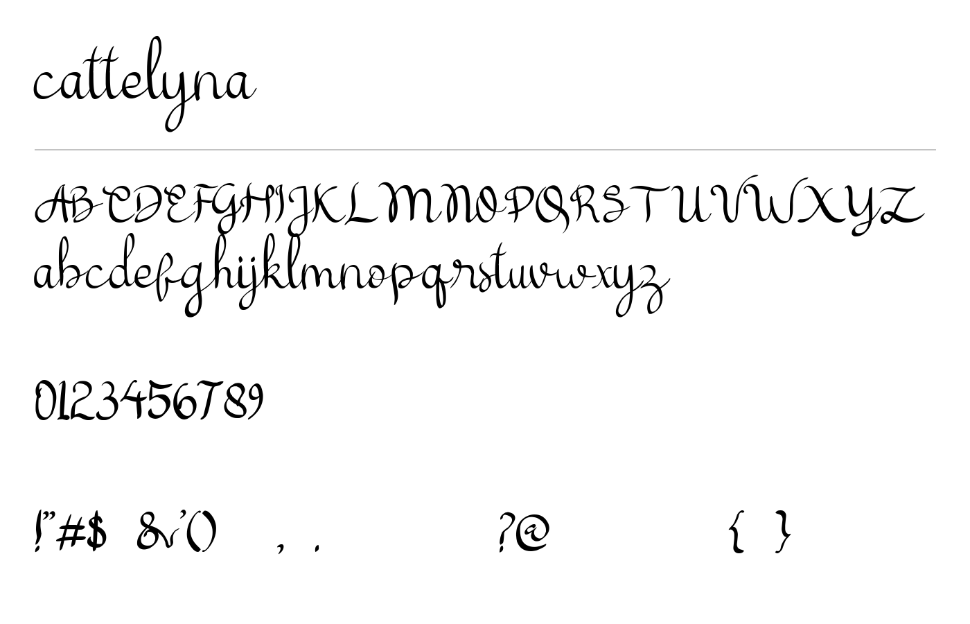 cattelyna Font preview