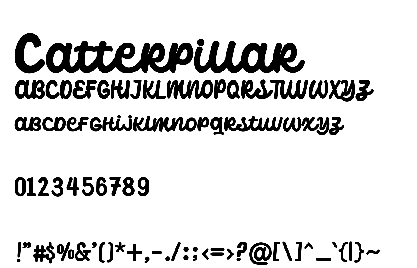 Catterpillar Font preview