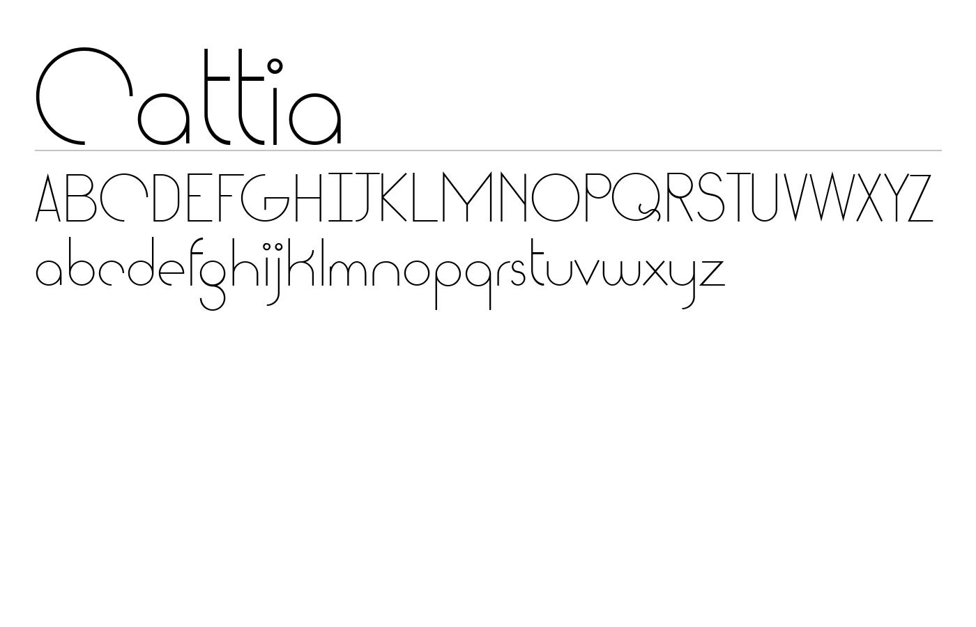Cattia Font preview