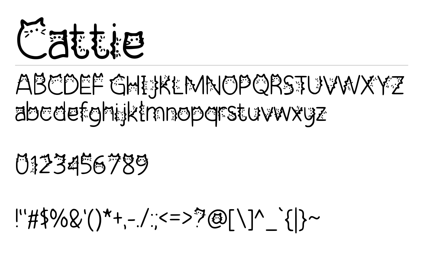 Cattie Font preview