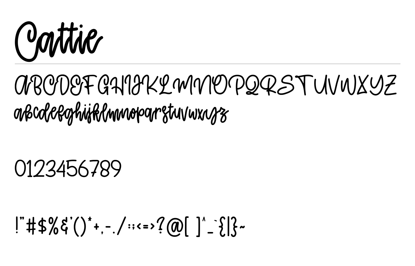 Cattie Font preview