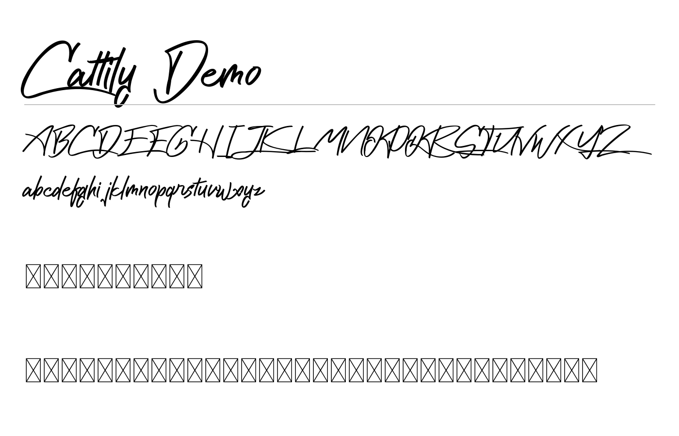 Cattily Demo Font preview